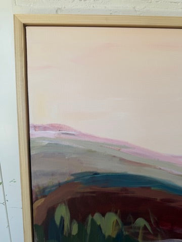 36" x 48" Abstract Landscape | Acrylic and oil stick on canvas | "It's pronounced 'aubergine' II"