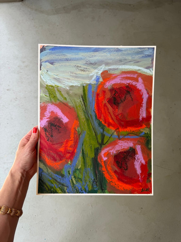 (Sizes vary) | Landscape florals on paper "Open Bloom"