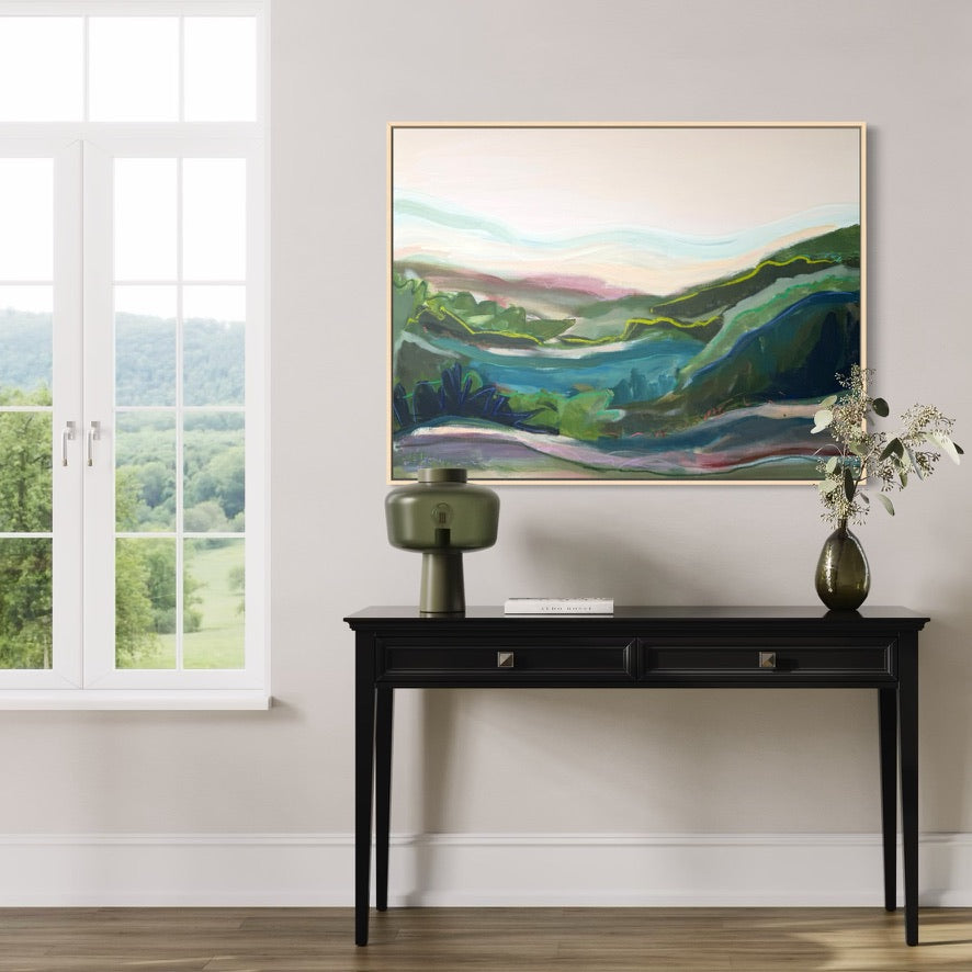 36" x 48" Abstract Landscape | Acrylic and oil stick on canvas