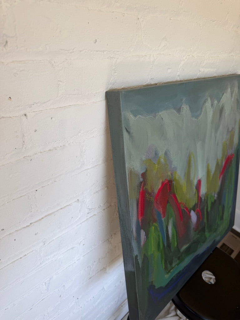 24" x 24" | Roses on the mountain