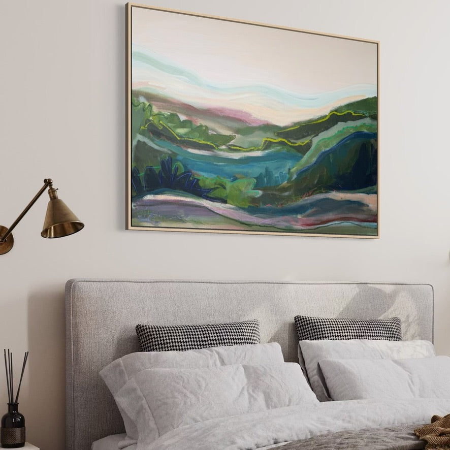 36" x 48" Abstract Landscape | Acrylic and oil stick on canvas