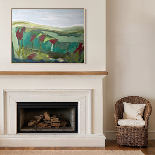 36" x 48" | Garden with a view, I