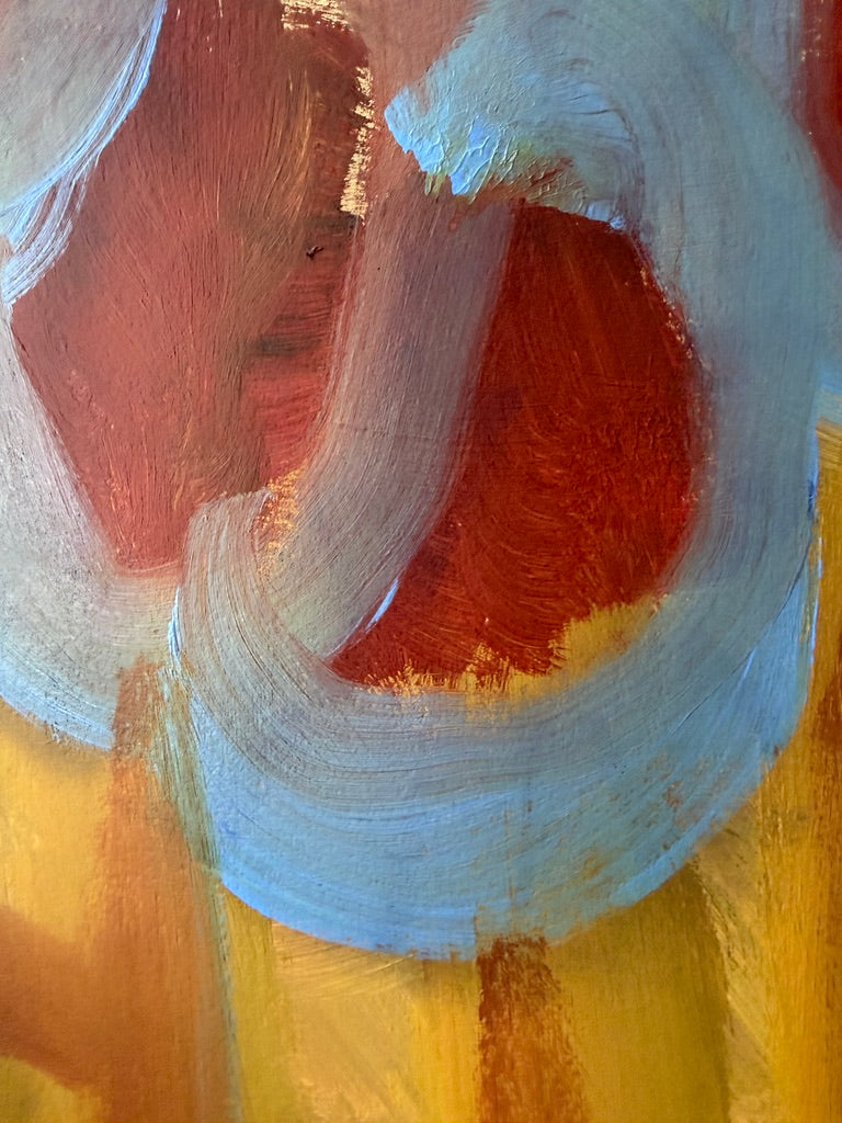 14" x 11" Abstract Floral: Acrylic on Paper