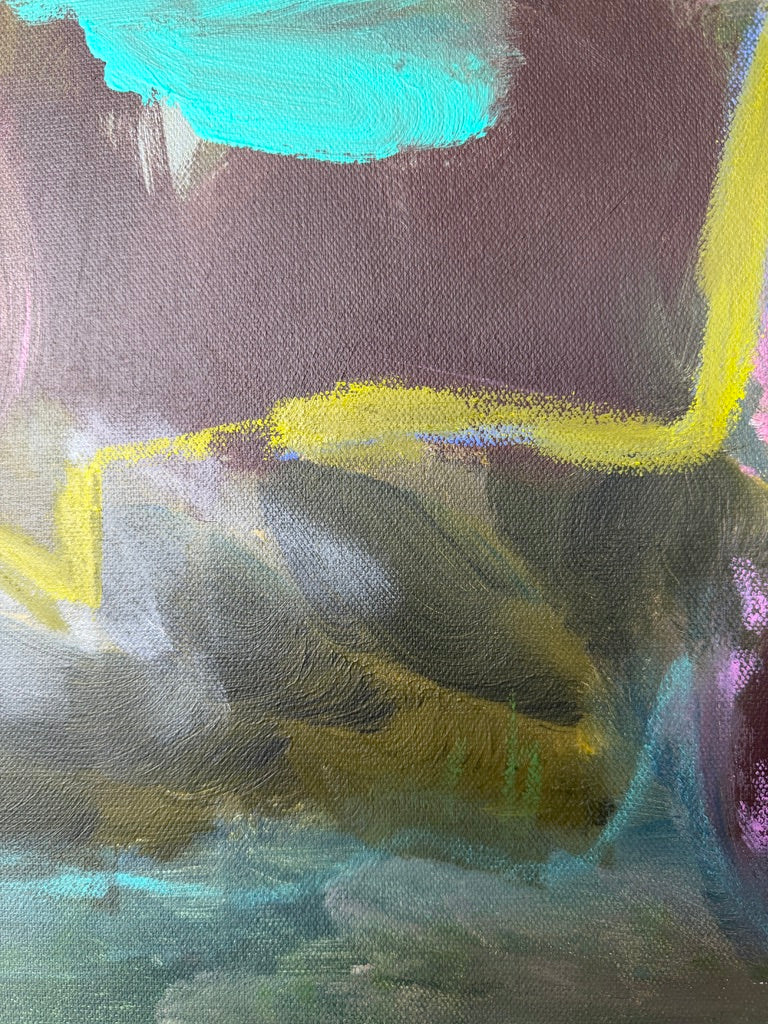 36" x 36" Abstract Landscape (Acrylic and oil stick on canvas)