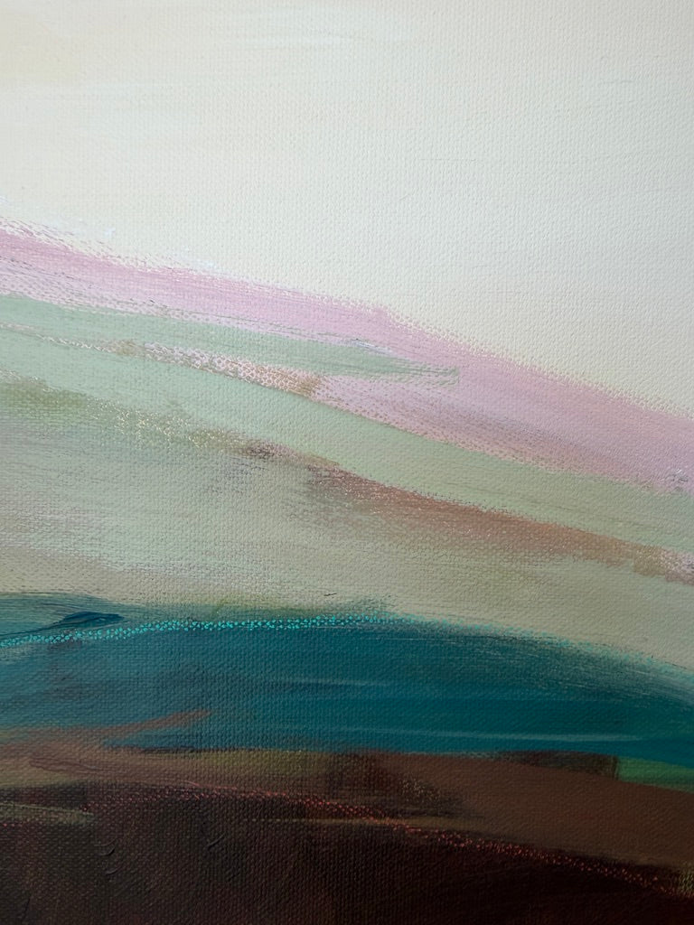 36" x 48" Abstract Landscape | Acrylic and oil stick on canvas | "It's pronounced 'aubergine' II"