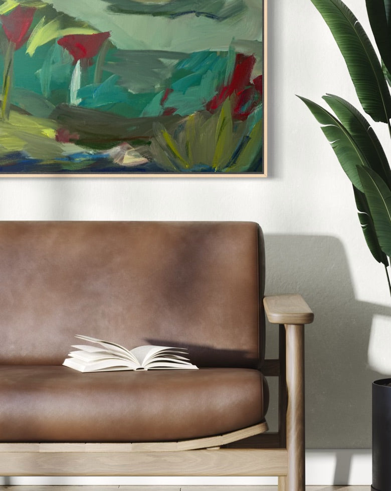 36" x 48" | Garden with a view, I