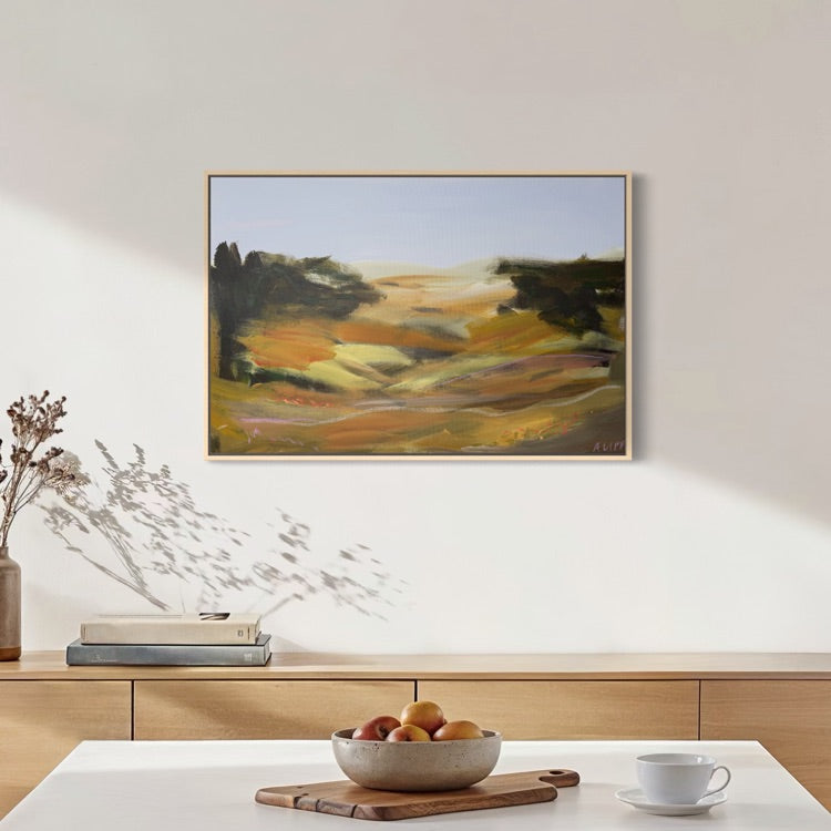 24" x 36" Abstract Landscape | Acrylic and oil stick on canvas