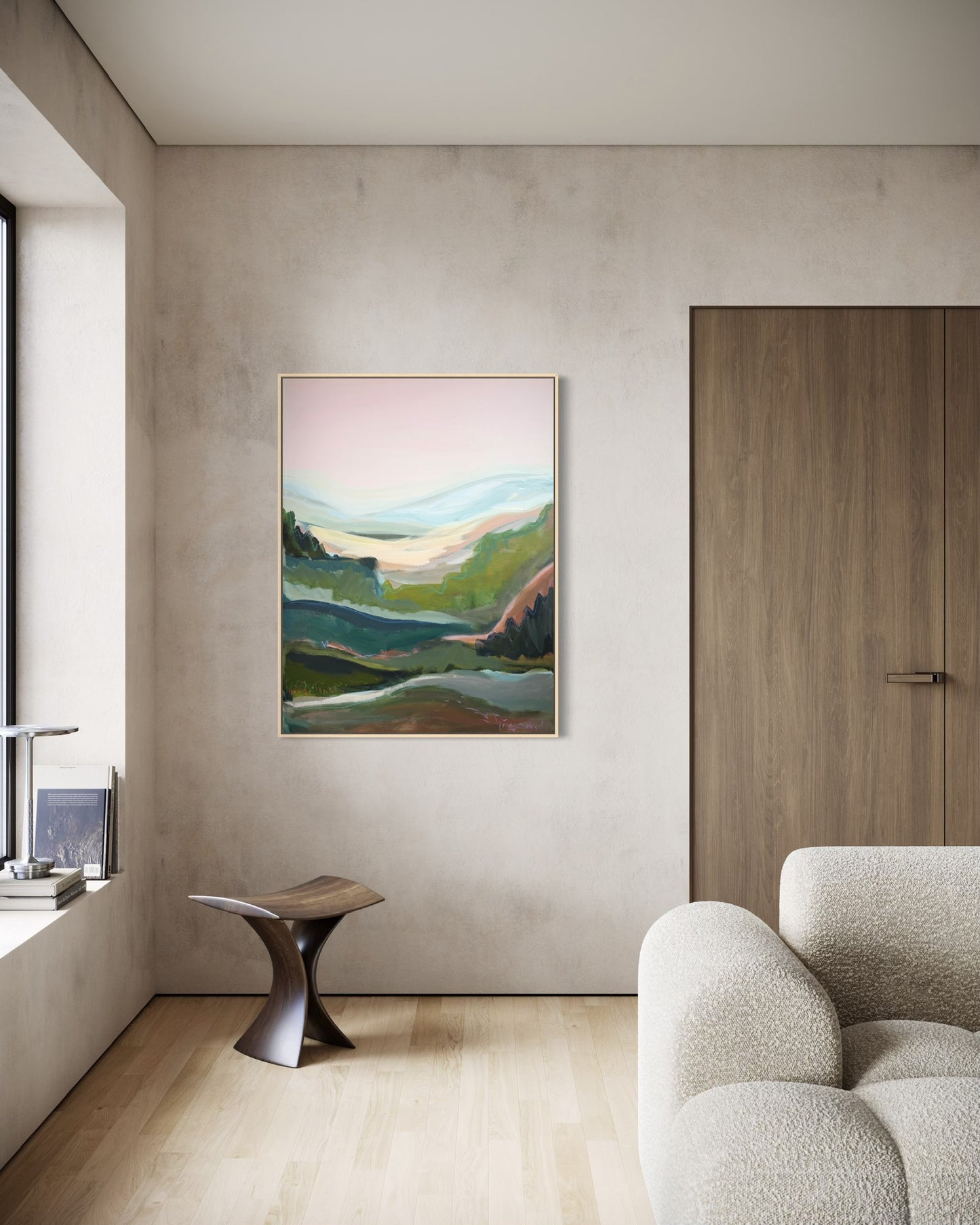 48" x 36" Abstract Landscape | Acrylic and oil stick on canvas