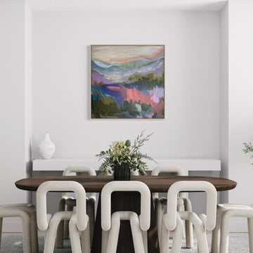 36" x 36" Abstract Landscape (Acrylic and oil stick on canvas)