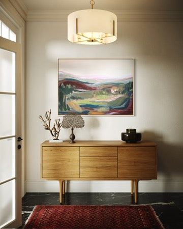 36" x 48" Abstract Landscape | Acrylic and oil stick on canvas | "It's pronounced 'aubergine' II"