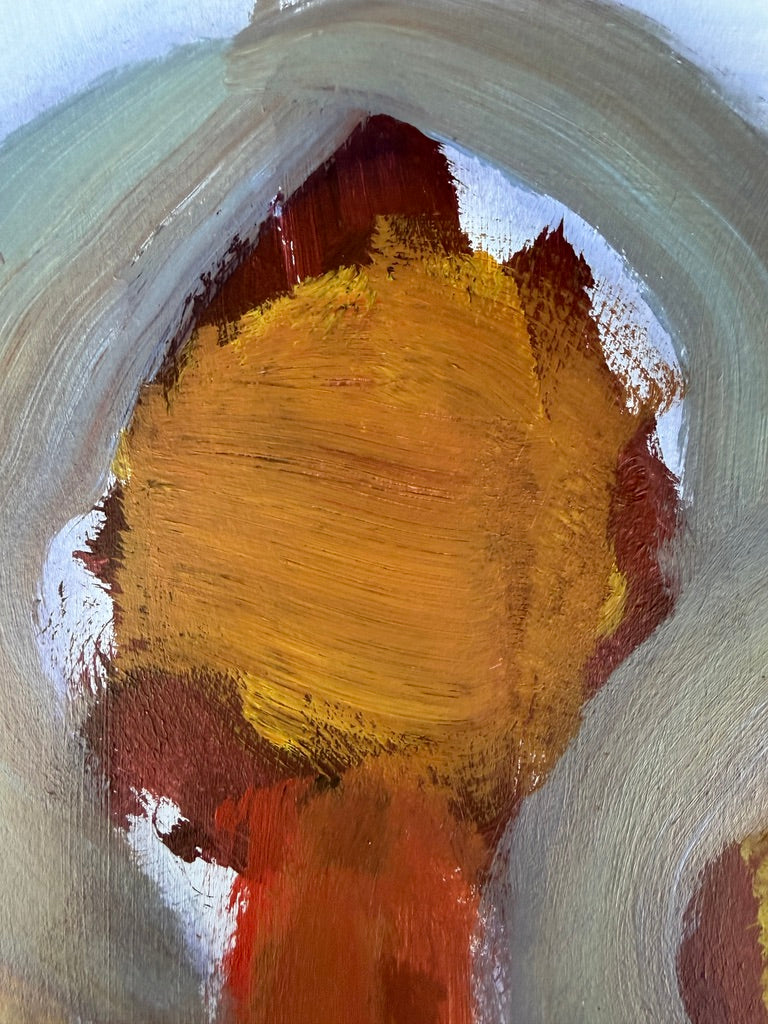 14" x 11" Abstract Floral: Acrylic on Paper