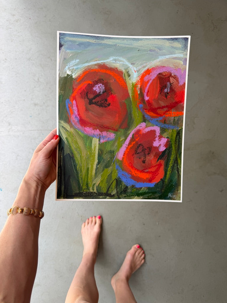 (Sizes vary) | Landscape florals on paper "Open Bloom"