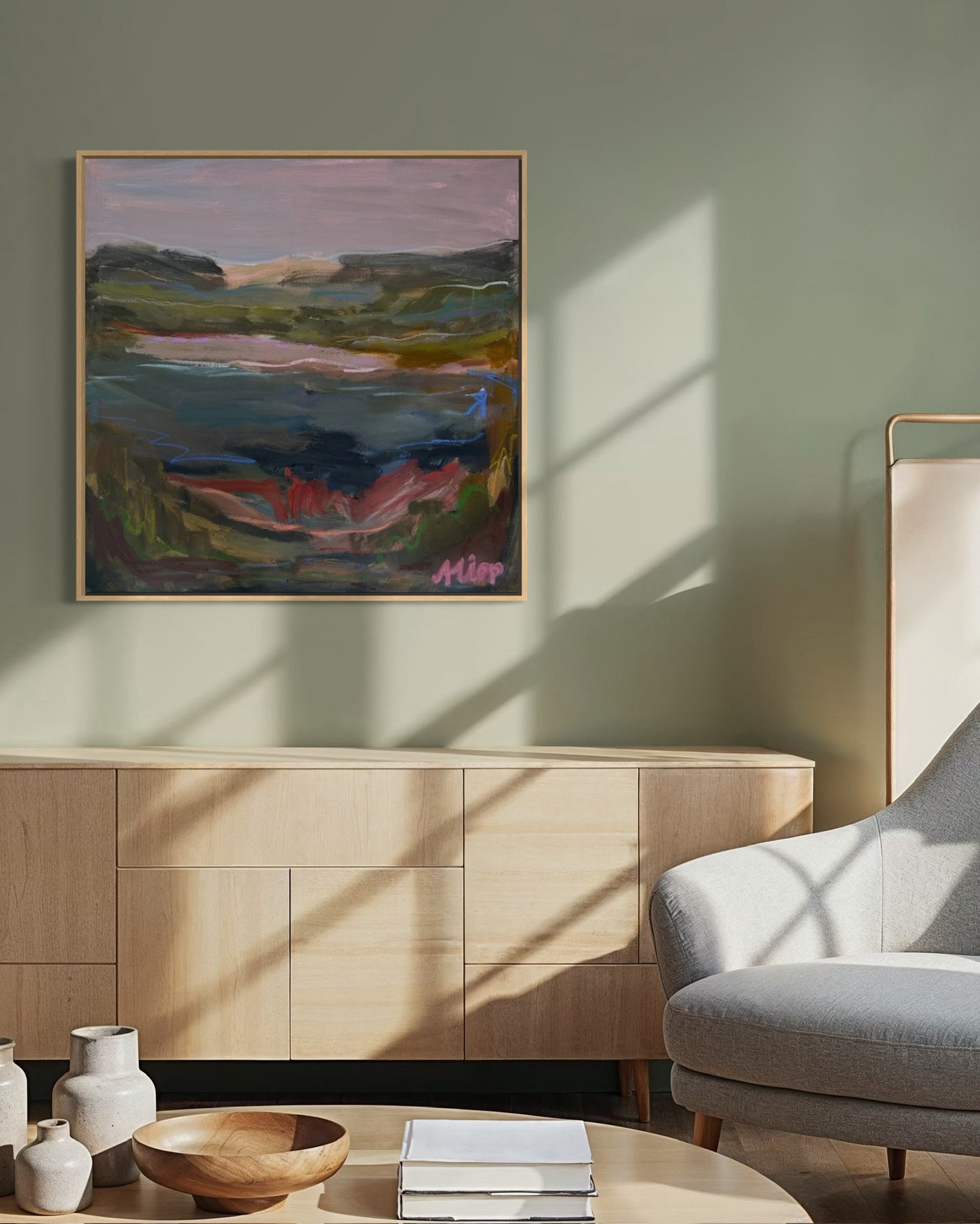 30" x 30" | Across the river