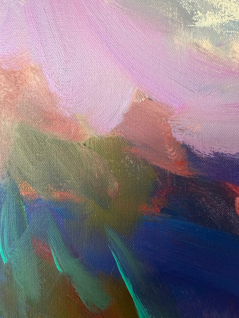 36" x 36" Abstract Landscape (Acrylic and oil stick on canvas)