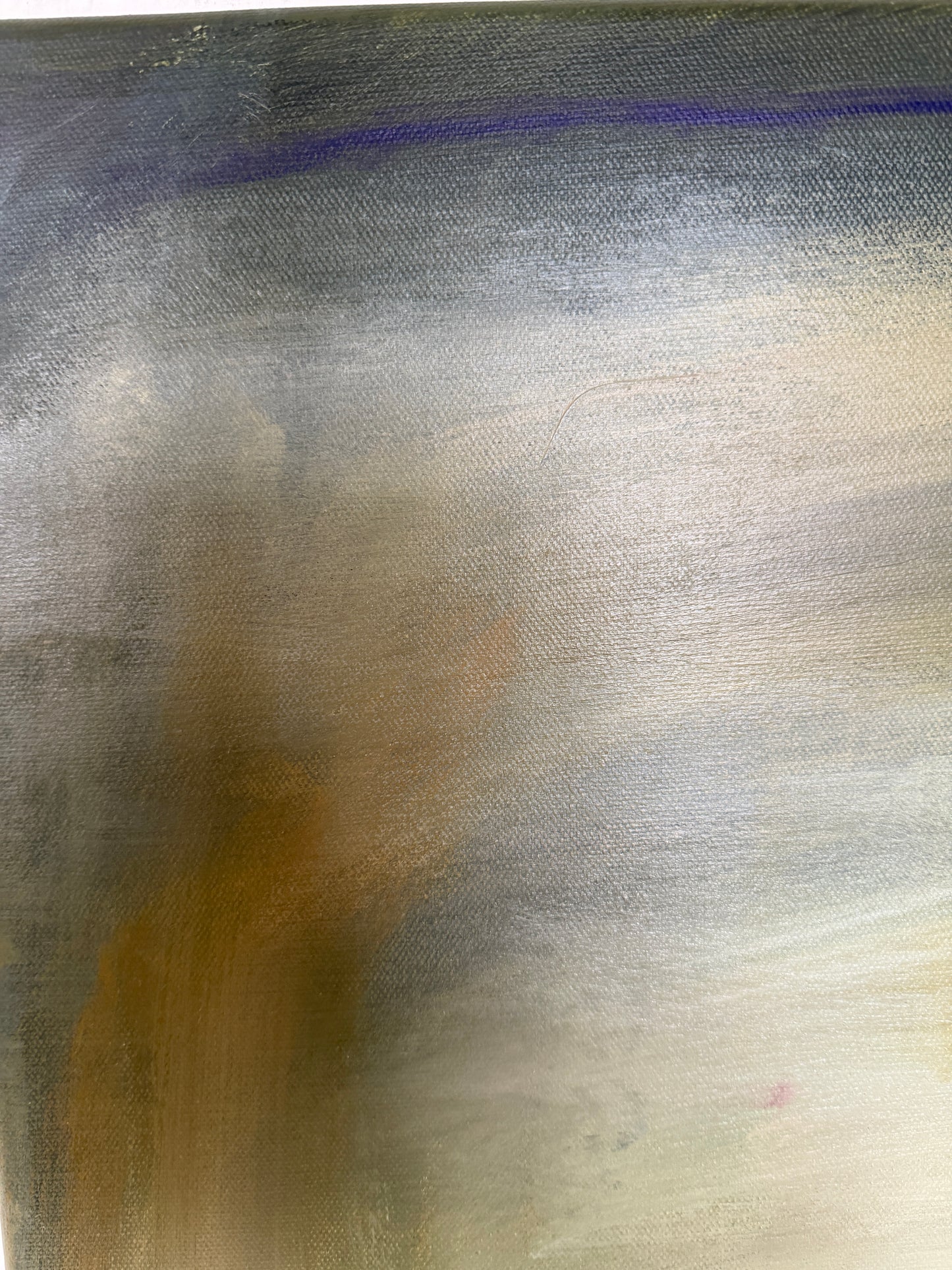 36" x 48" Abstract Landscape | Acrylic and oil stick on canvas | "Foggy Day in Spring, I"