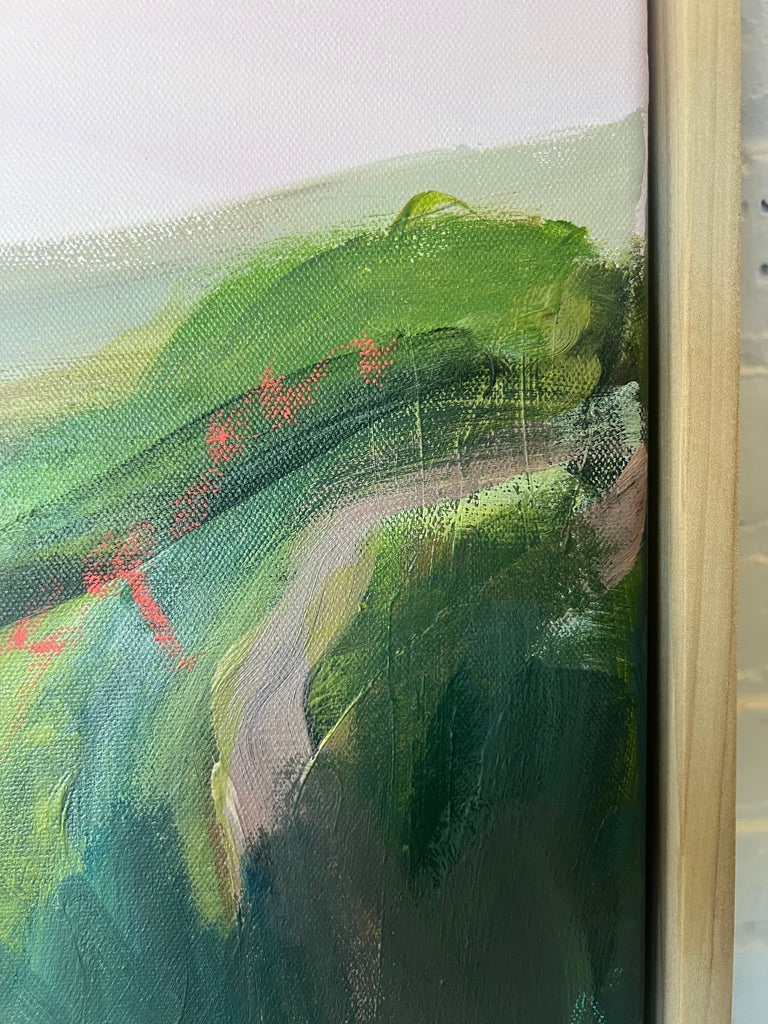 24" x 24" Abstract Landscape: Acrylic and Oil Stick on Canvas