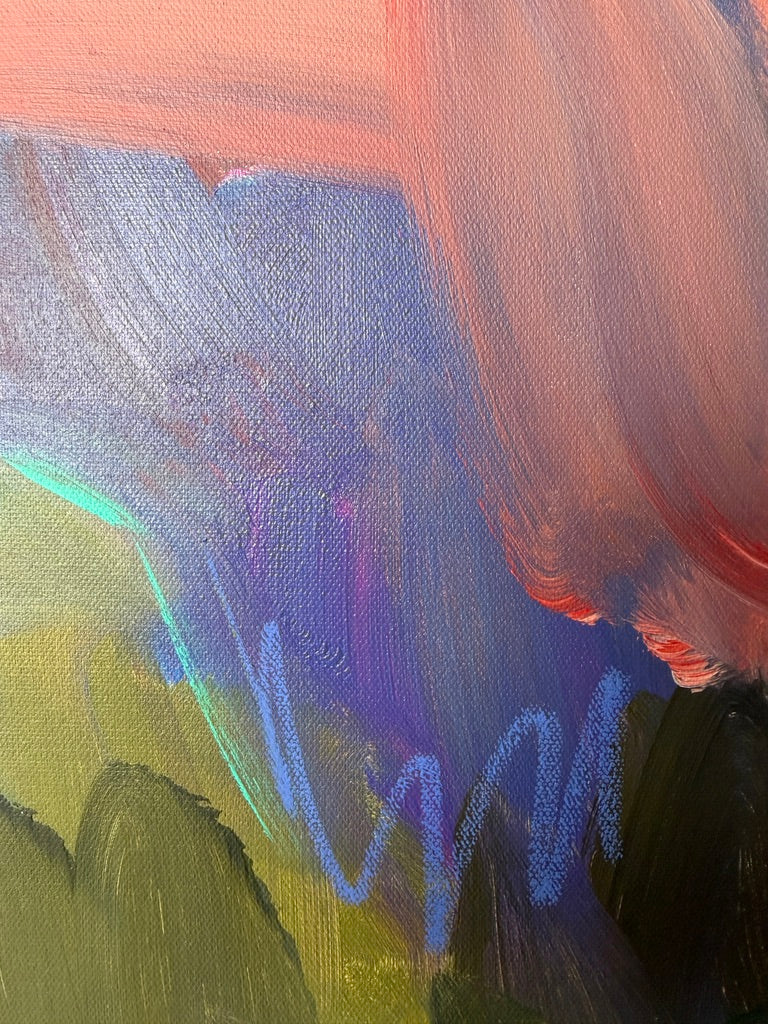 36" x 36" Abstract Landscape (Acrylic and oil stick on canvas)