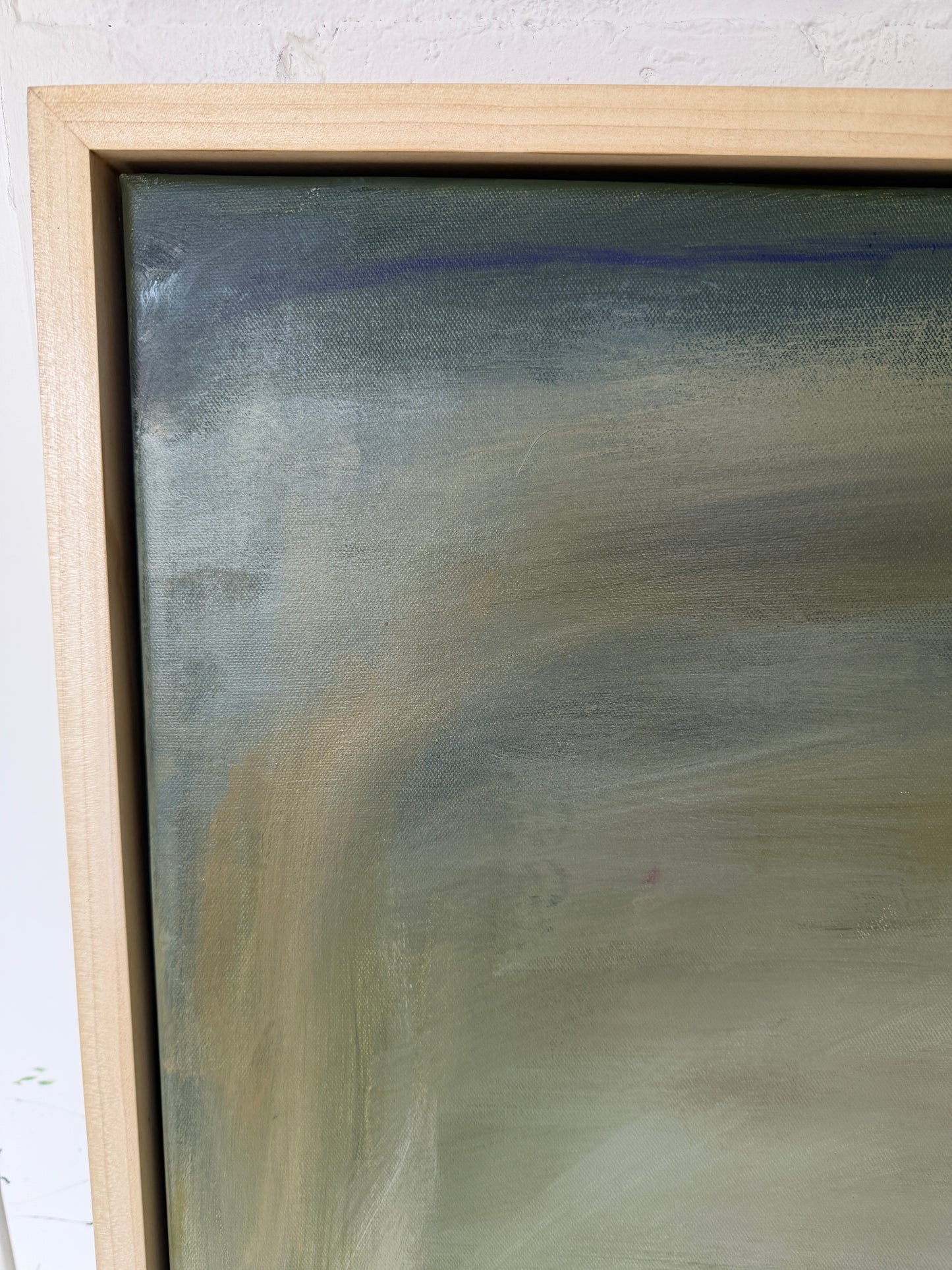 36" x 48" Abstract Landscape | Acrylic and oil stick on canvas | "Foggy Day in Spring, I"