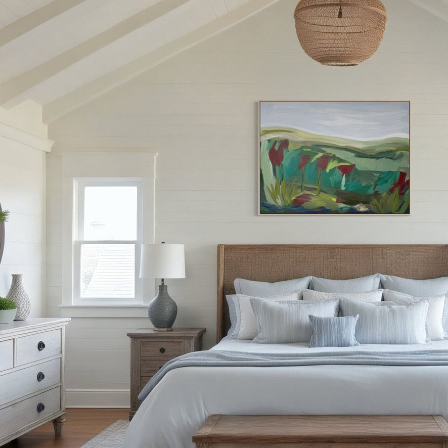 36" x 48" | Garden with a view, I