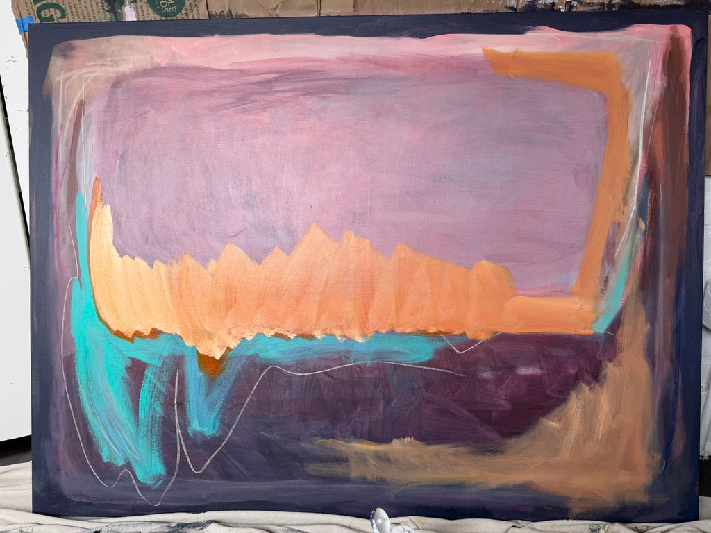 36" x 48" Acrylic and oil stick on canvas