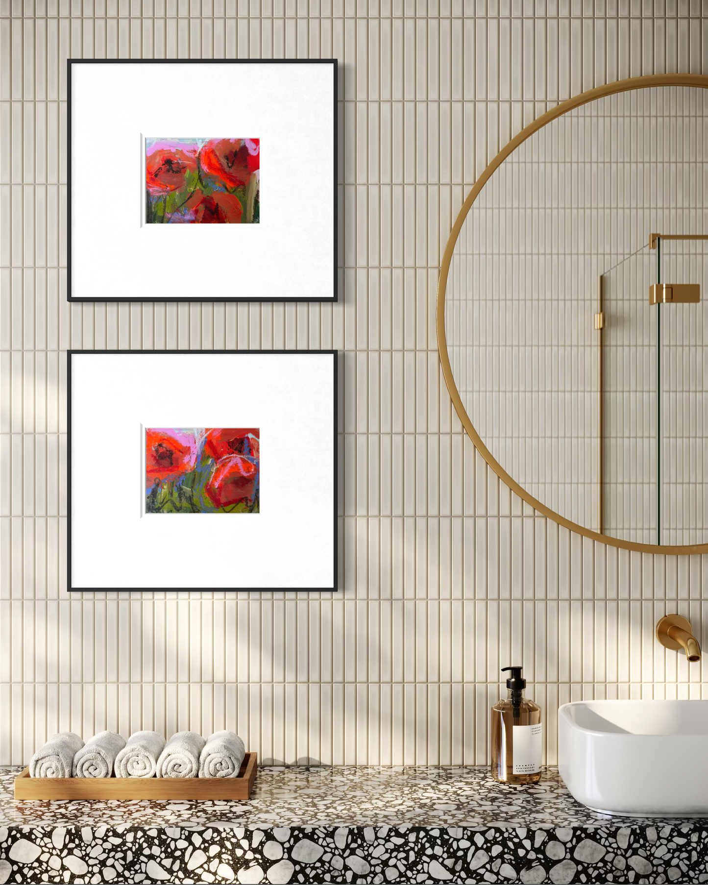 (Sizes vary) | Landscape florals on paper "Open Bloom"