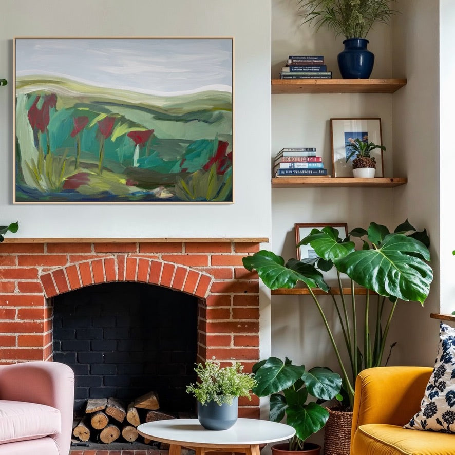 36" x 48" | Garden with a view, I