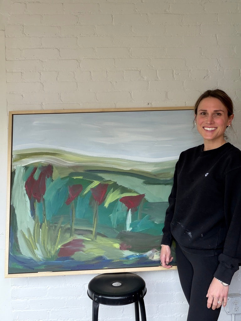 36" x 48" | Garden with a view, I