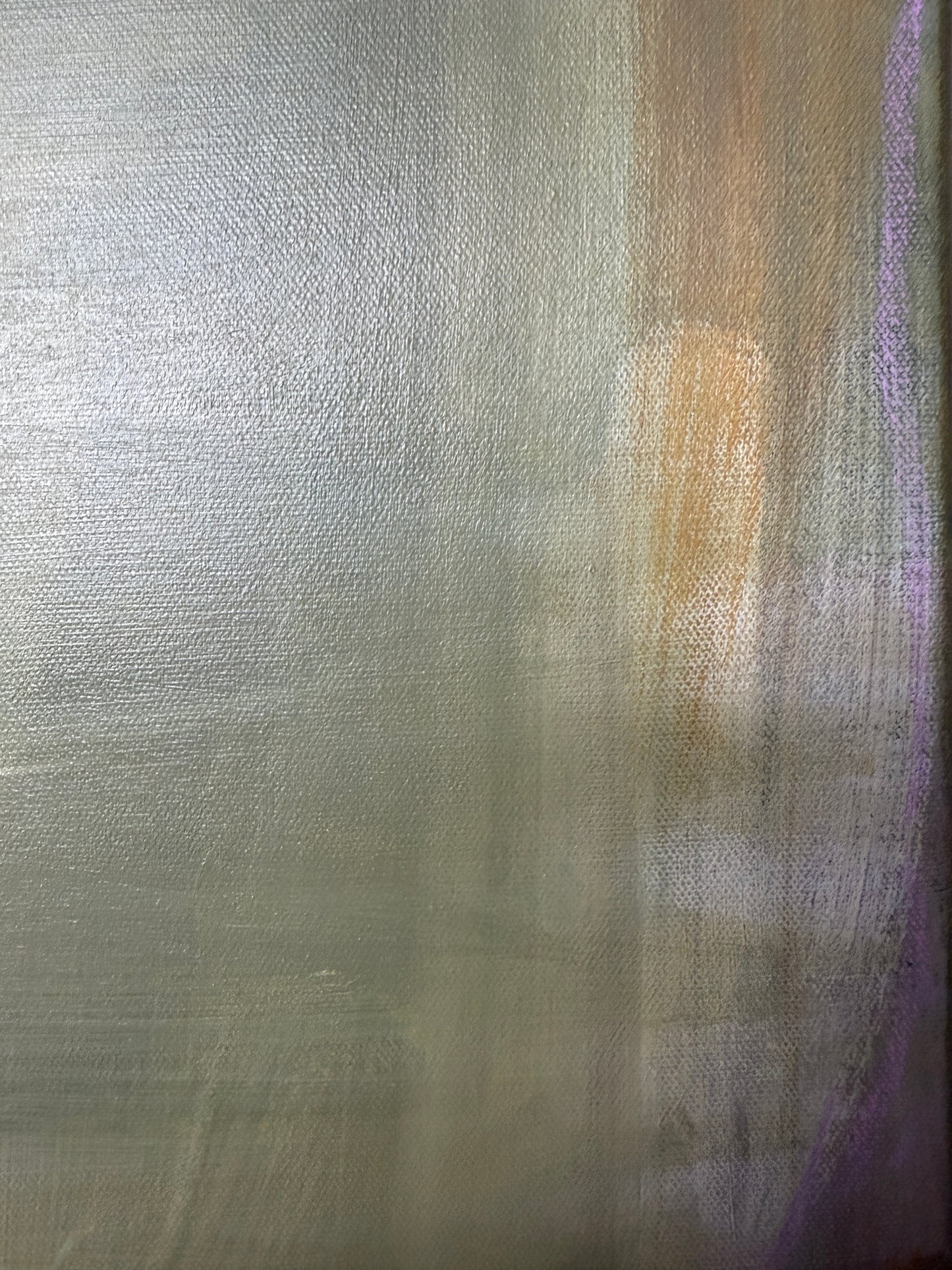 36" x 48" Abstract Landscape | Acrylic and oil stick on canvas | "Foggy Day in Spring, I"