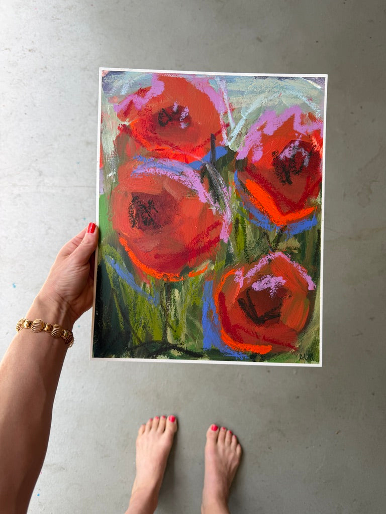 (Sizes vary) | Landscape florals on paper "Open Bloom"