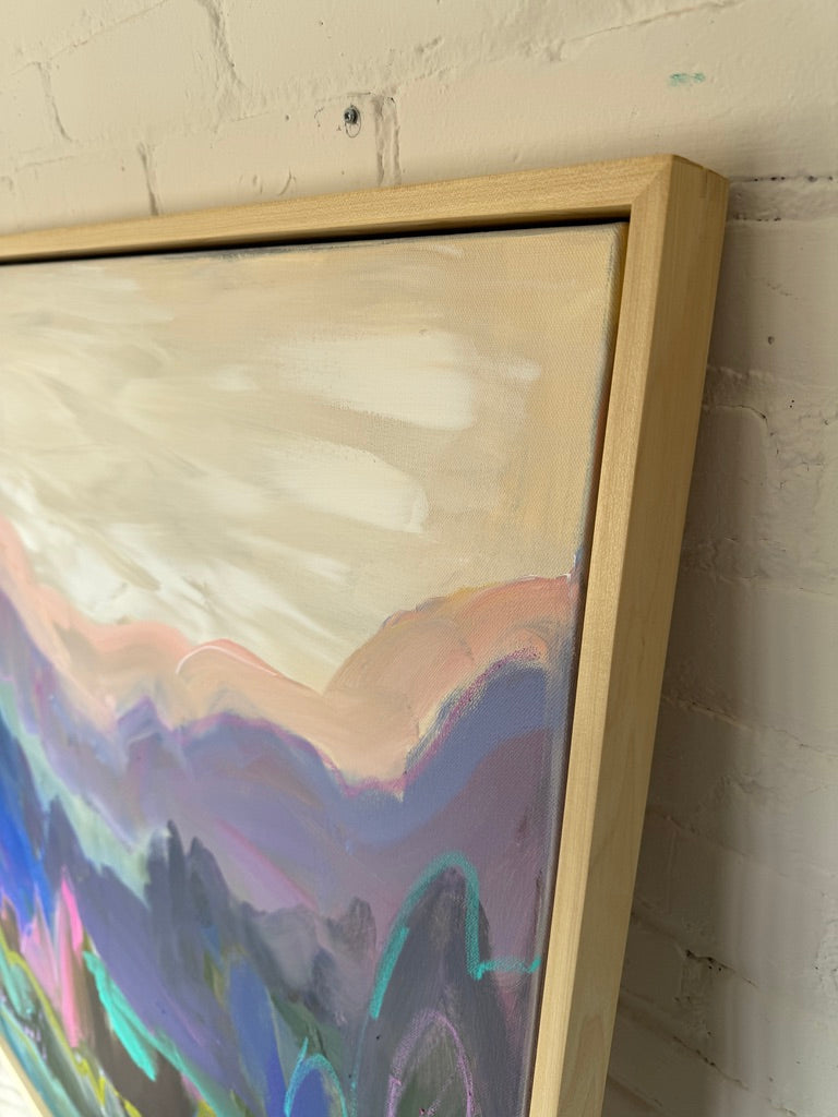 36" x 36" Abstract Landscape (Acrylic and oil stick on canvas)