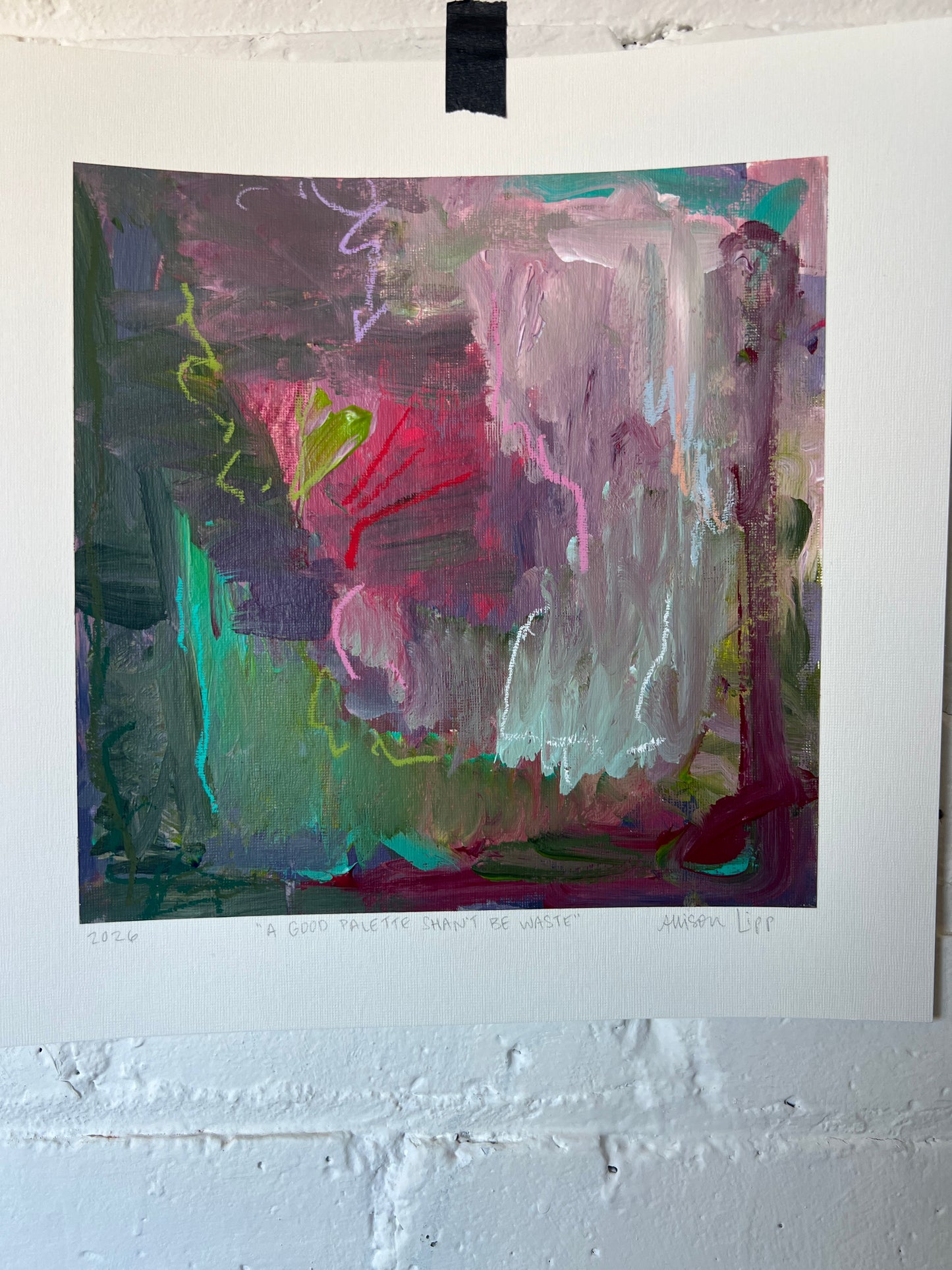 9"x9" | "A good palette shan't be wasted"