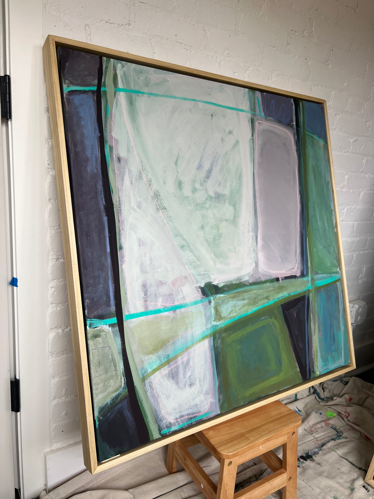 36" x 36" Acrylic and Oil Stick on Canvas