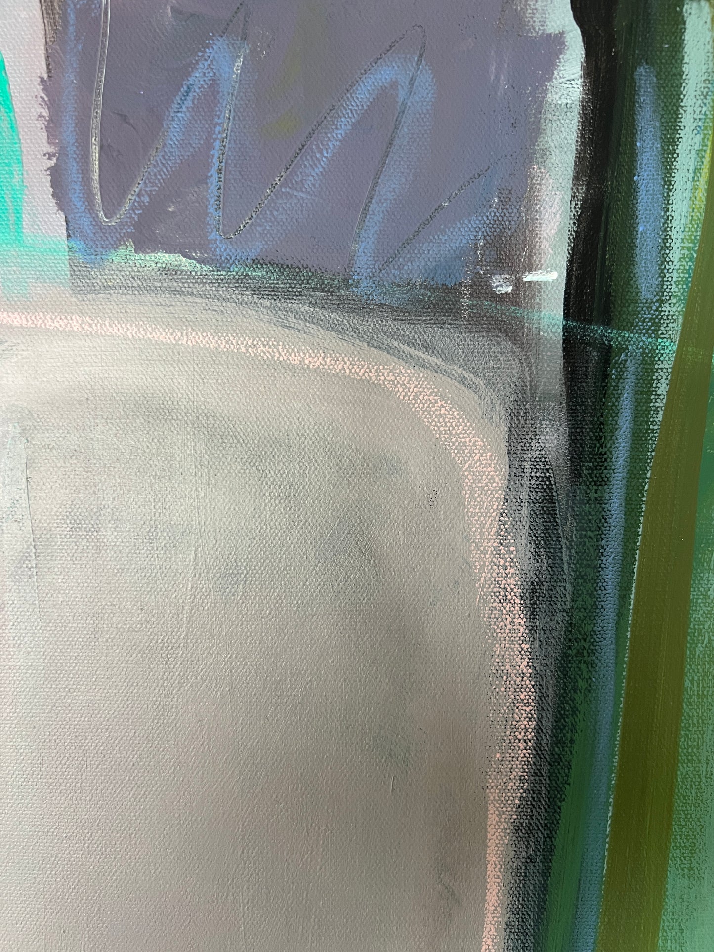36" x 36" Acrylic and Oil Stick on Canvas