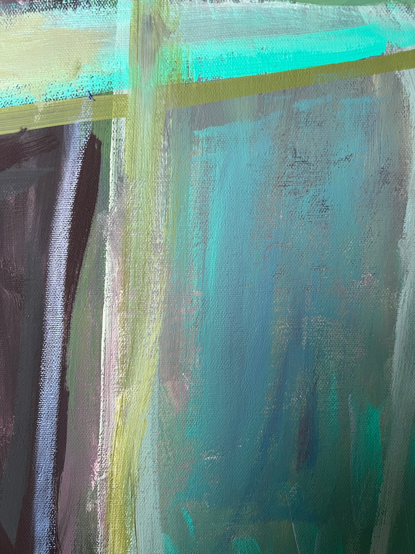 36" x 36" Acrylic and Oil Stick on Canvas