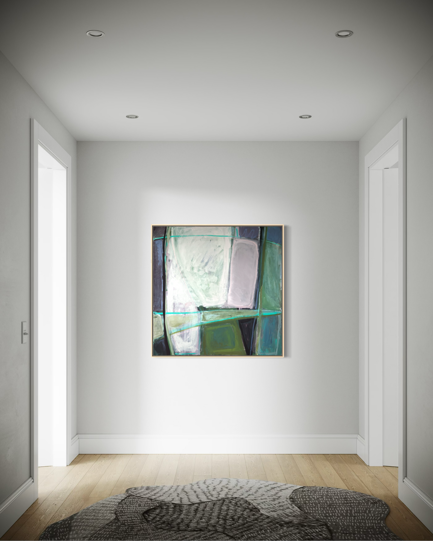 36" x 36" Acrylic and Oil Stick on Canvas