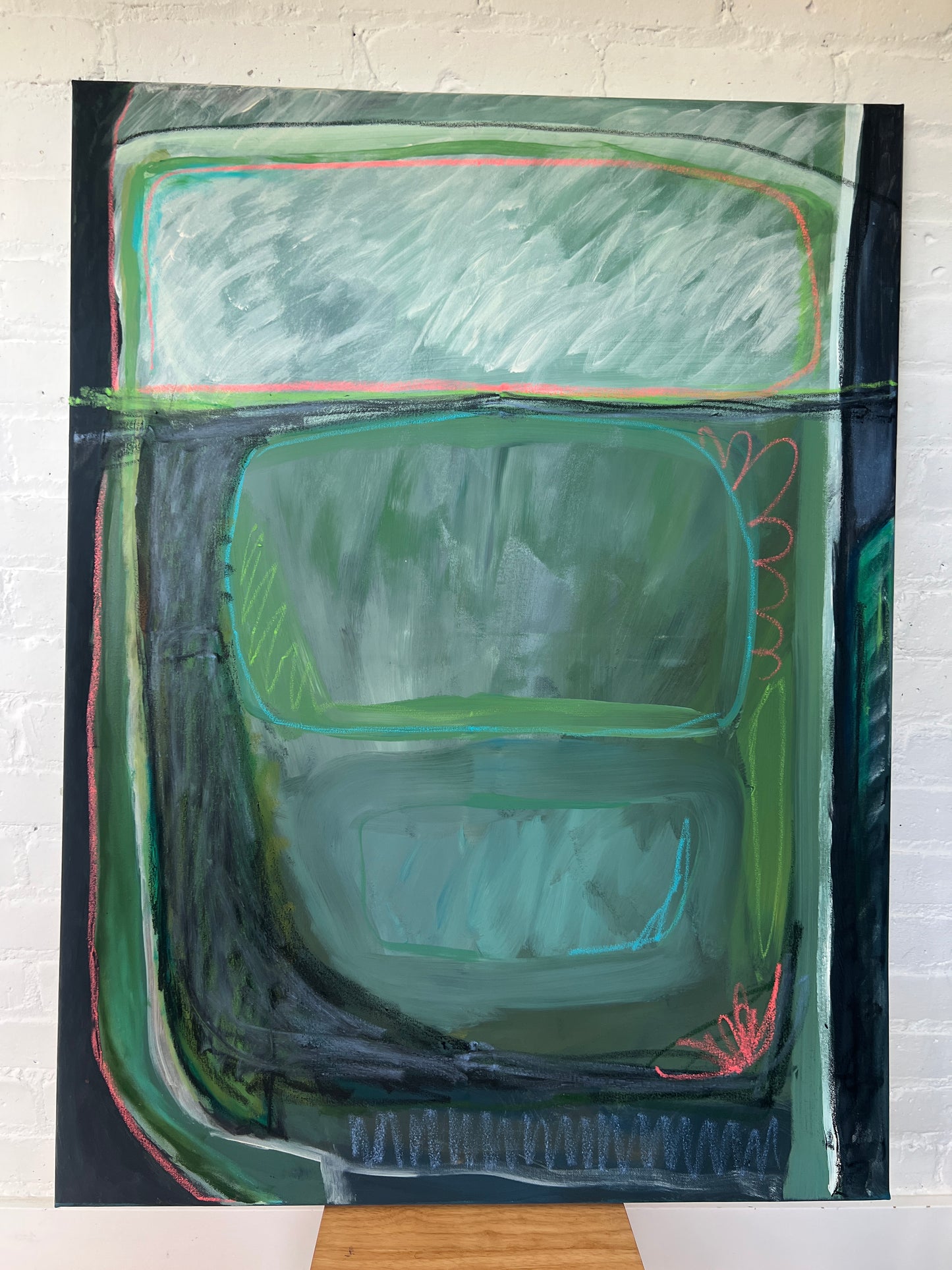 40" x 30" Acrylic and Oil Stick on Canvas