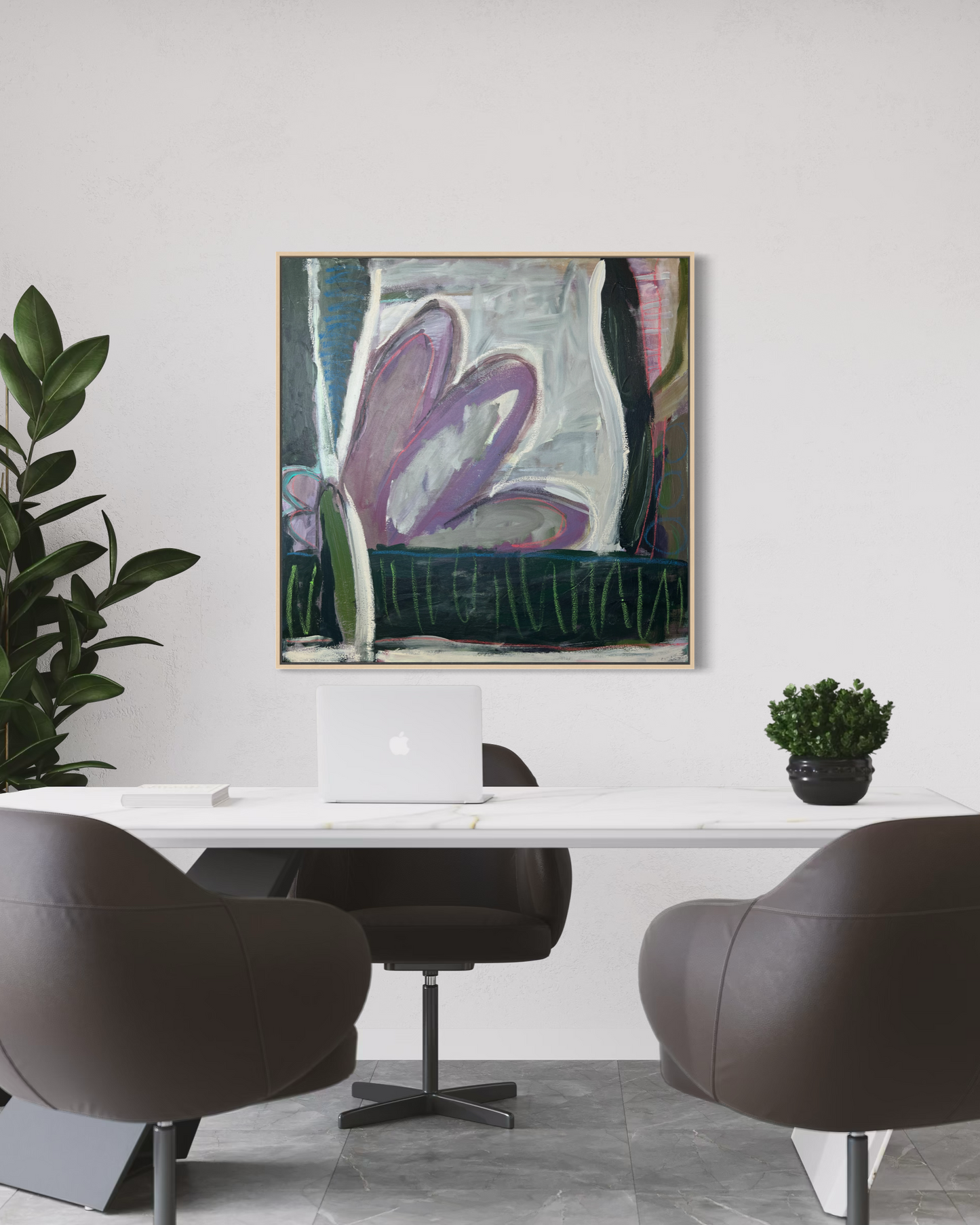 36" x 36" Acrylic and Oil Stick on Canvas