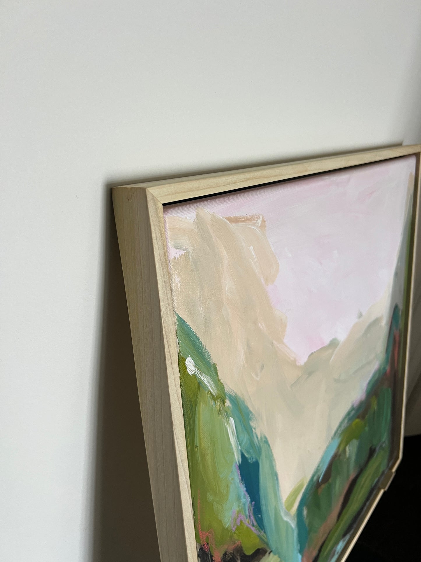 24" x 24" Abstract Landscape: Acrylic and Oil Stick on Canvas