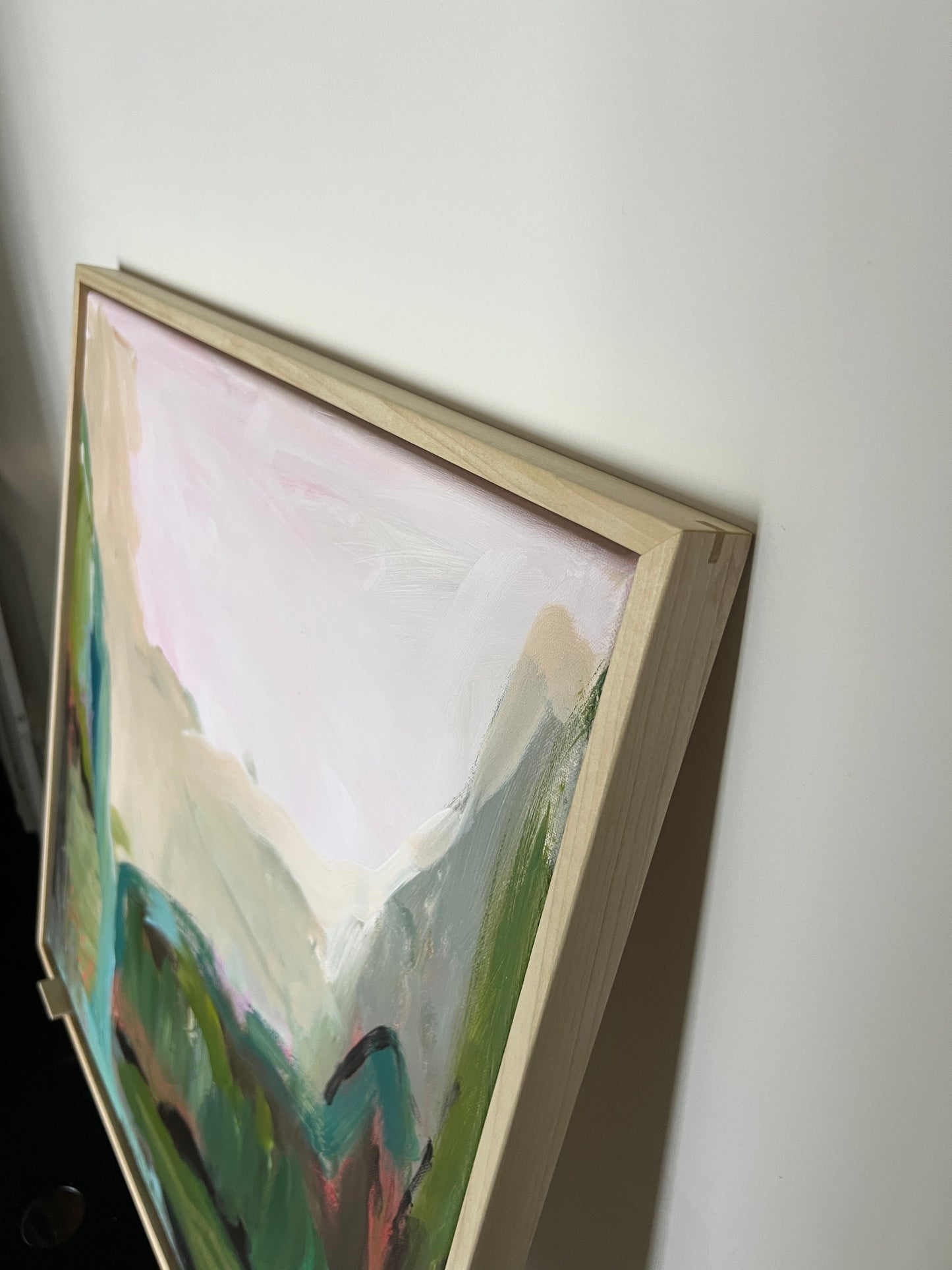 24" x 24" Abstract Landscape: Acrylic and Oil Stick on Canvas