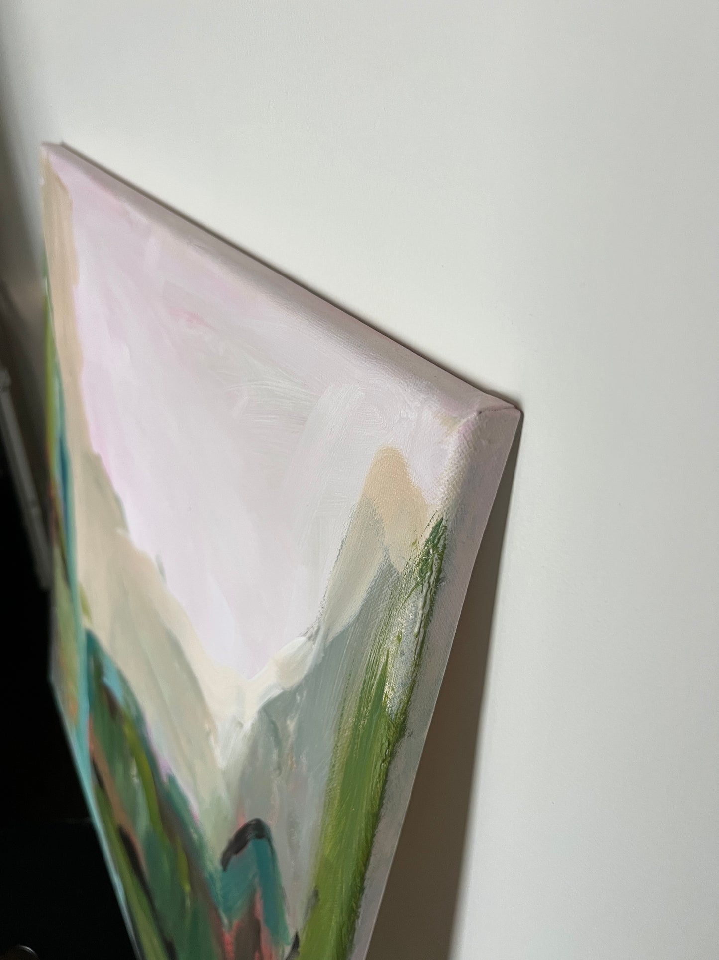 24" x 24" Abstract Landscape: Acrylic and Oil Stick on Canvas