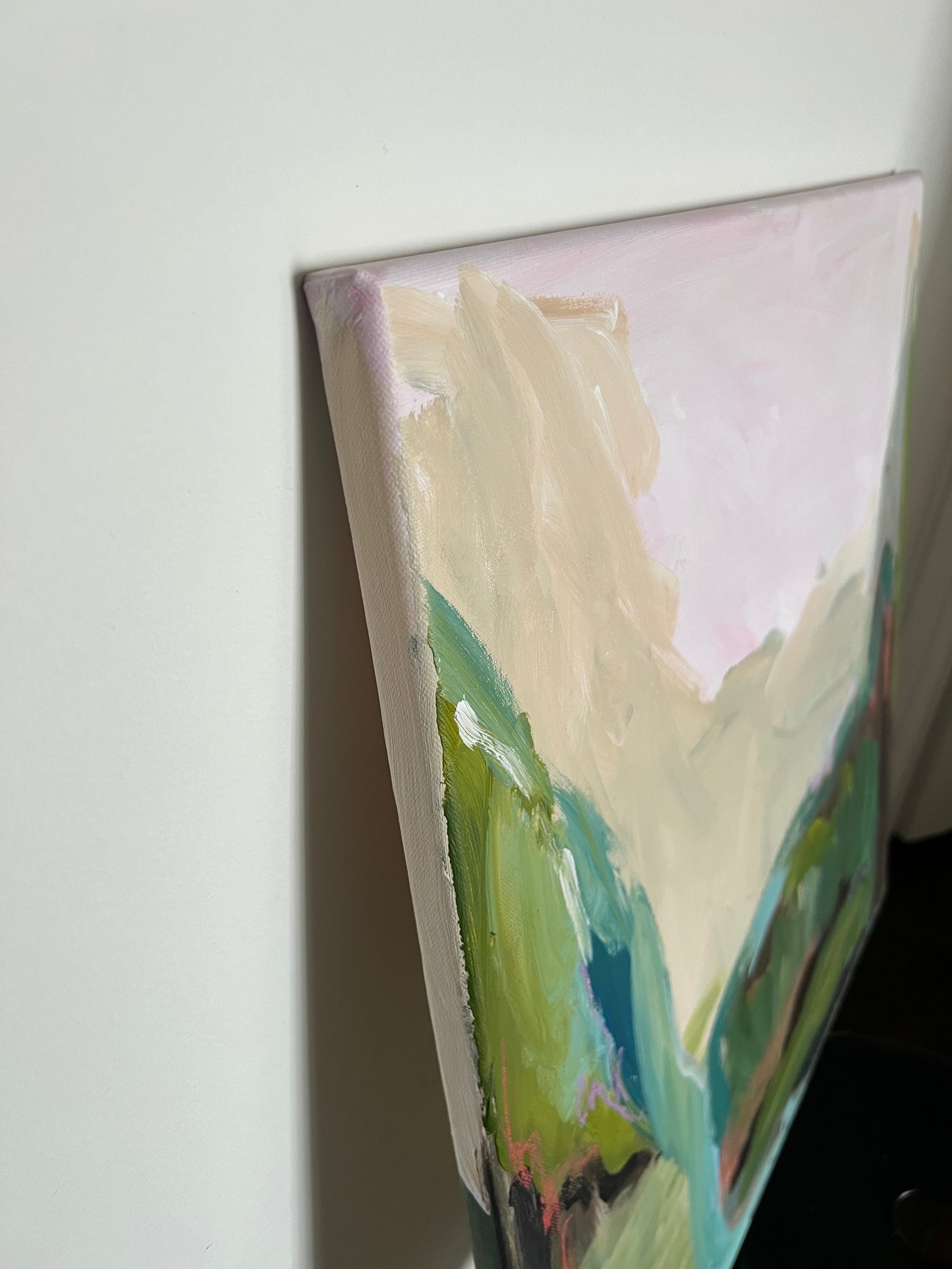 24" x 24" Abstract Landscape: Acrylic and Oil Stick on Canvas