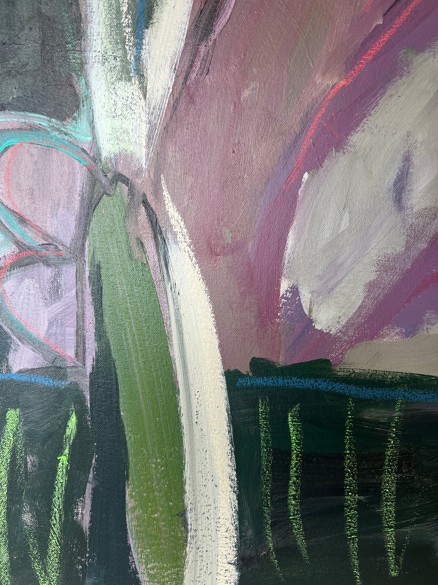 36" x 36" Acrylic and Oil Stick on Canvas