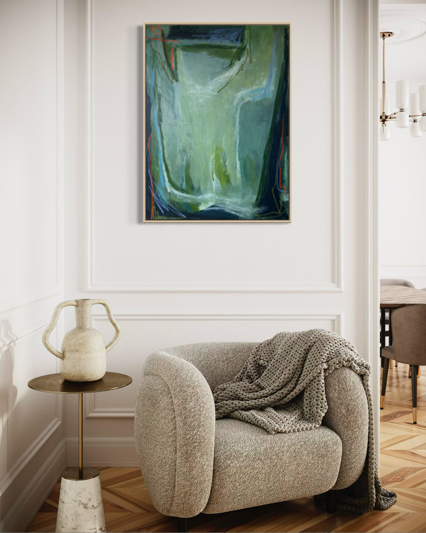 40" x 30" Acrylic and Oil Stick on Canvas