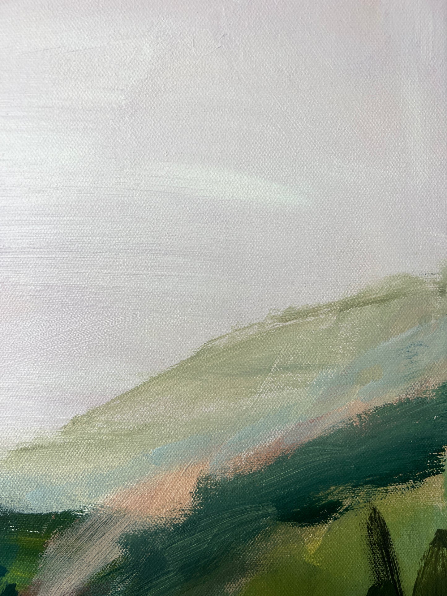 24" x 24" Abstract Landscape: Acrylic and Oil Stick on Canvas