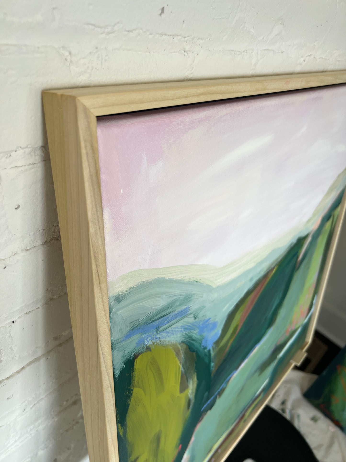 24" x 24" Abstract Landscape: Acrylic and Oil Stick on Canvas
