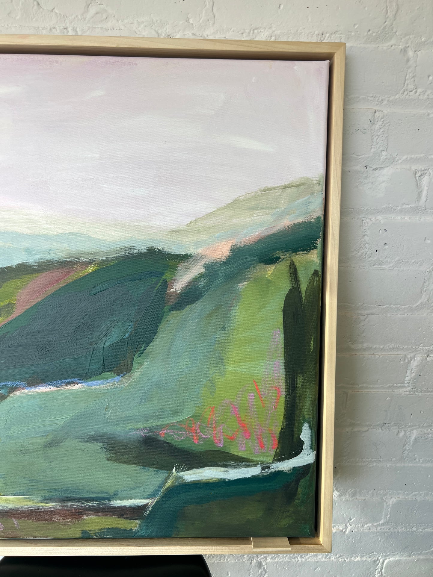 24" x 24" Abstract Landscape: Acrylic and Oil Stick on Canvas