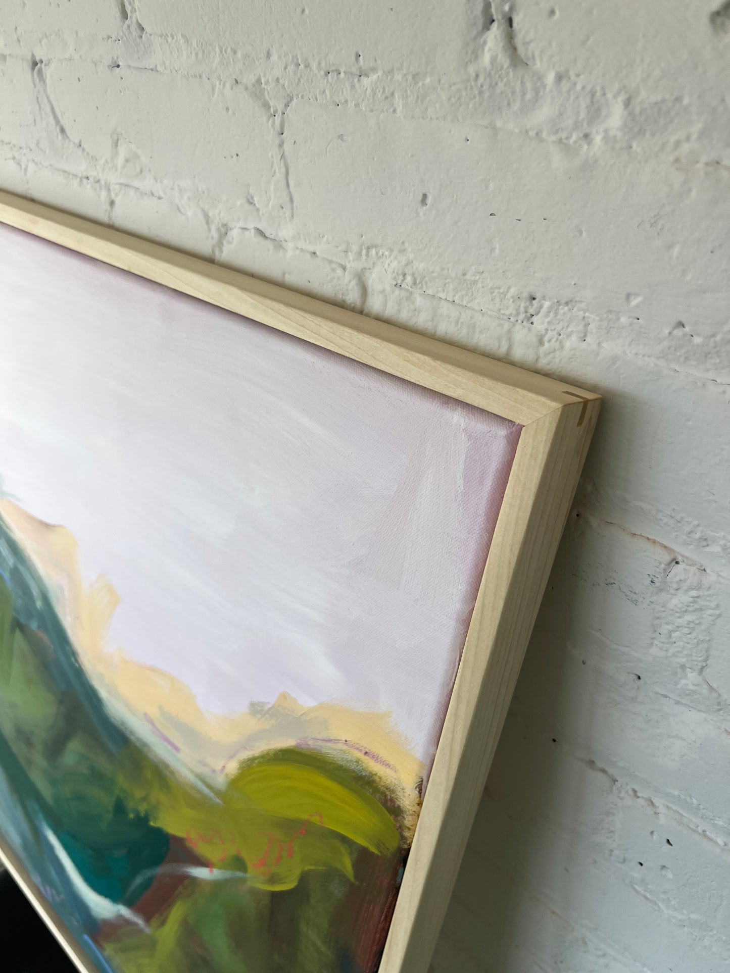 (PLEASE INQUIRE) 24" x 24" Abstract Landscape: Acrylic and Oil Stick on Canvas