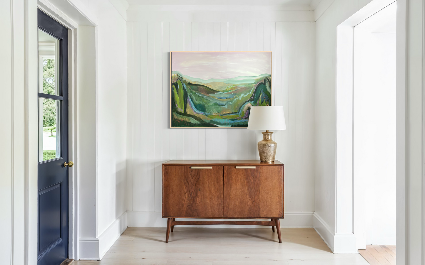 36"x48" Abstract Landscape: Acrylic and Oil Stick on Canvas