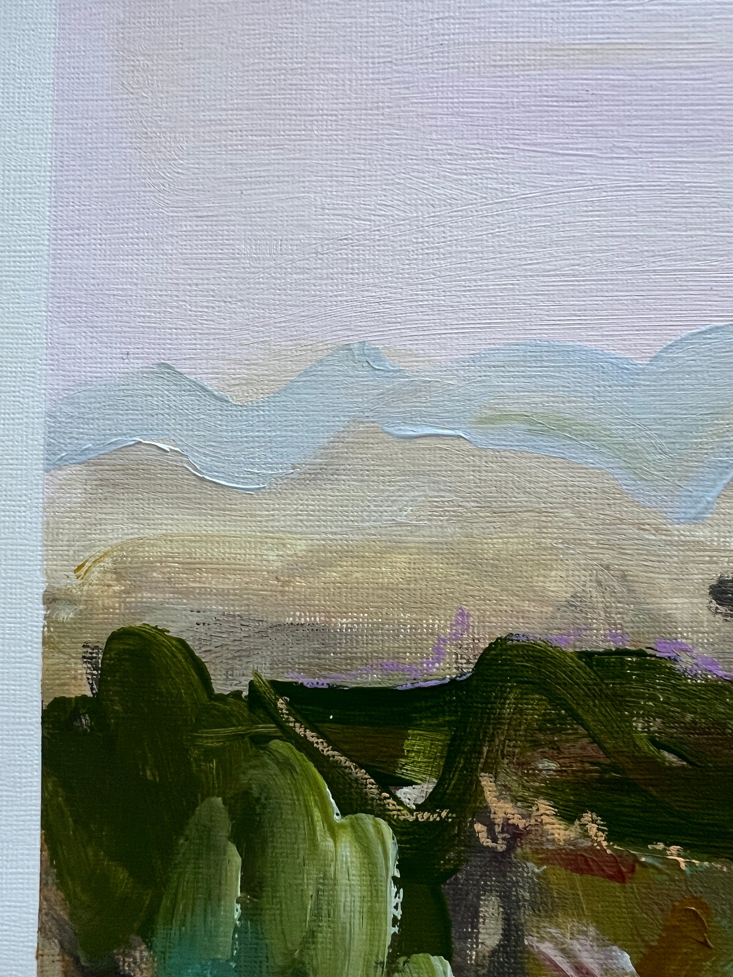 10" x 8" Abstract Landscape: Acrylic and Oil Stick on Paper