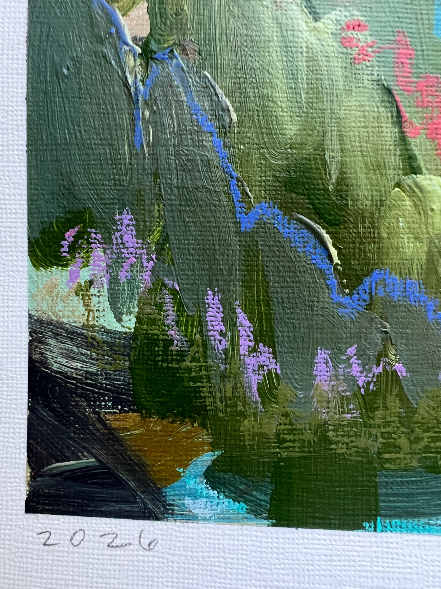 10" x 8" Abstract Landscape: Acrylic and Oil Stick on Paper
